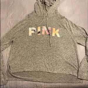 victoria secret pink cropped sweatshirt